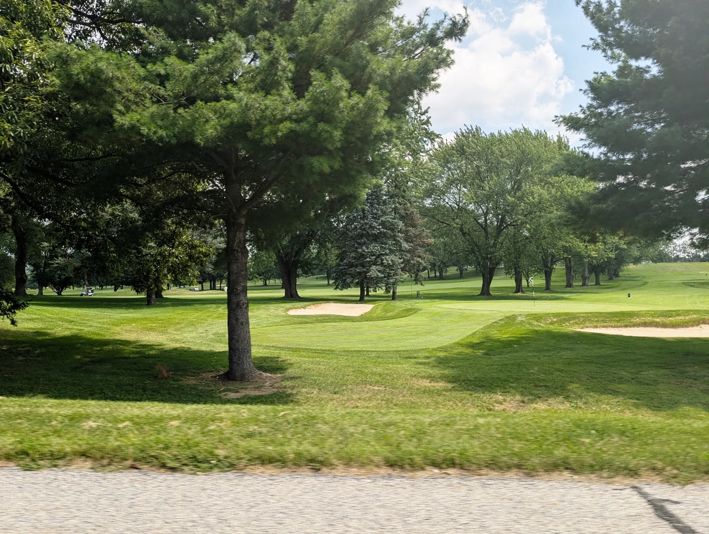Mature trees and green fairways at Colonial Golf and Tennis Club in Lower Paxton Township.